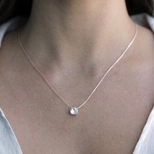 Sterling silver necklace, S925 necklace, cubic cubic zirconia